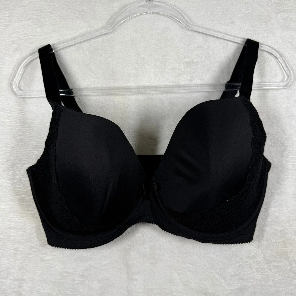 Parfait Black Lace Trim Padded Underwire T-Shirt Bra 34G 8806
